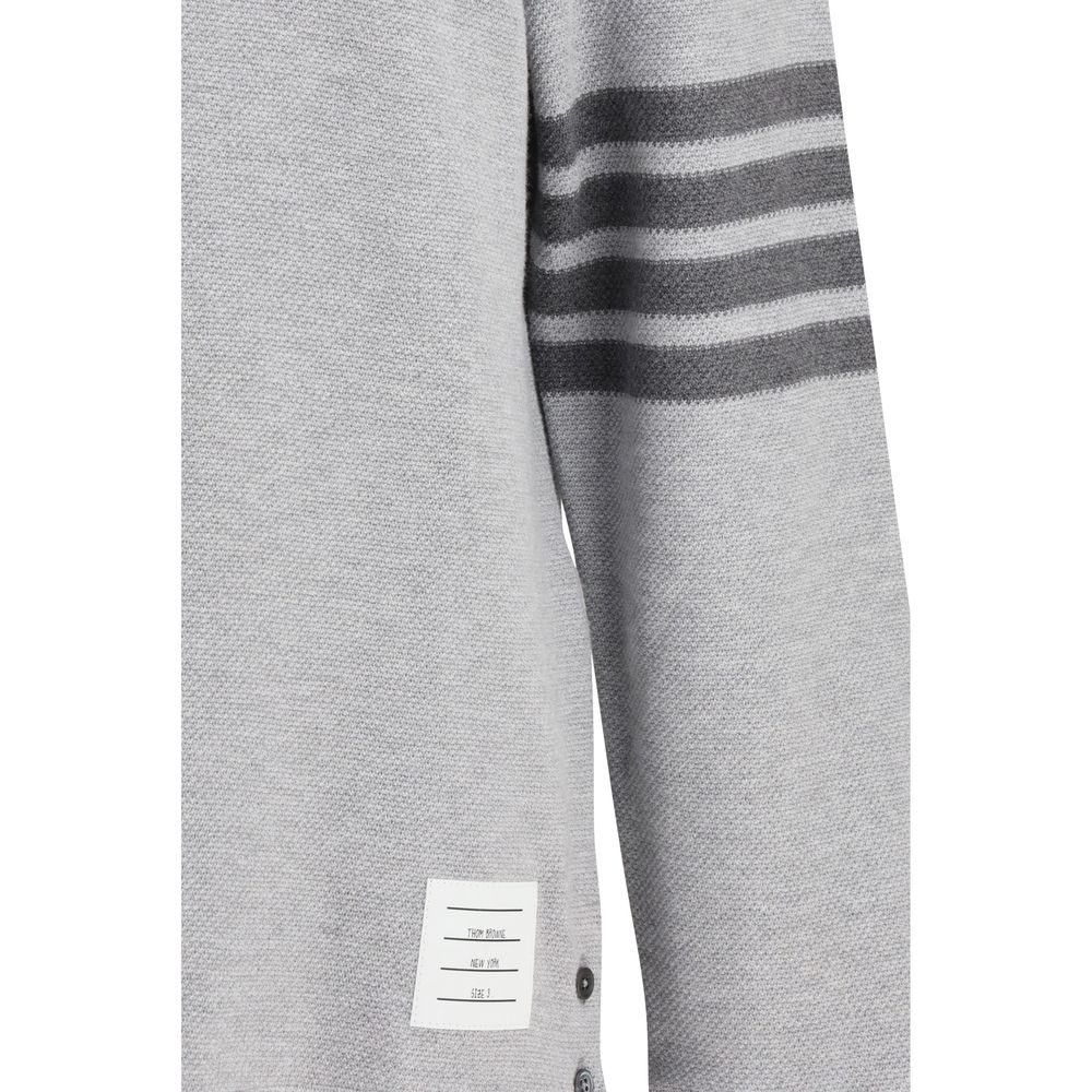 Thom Browne Siva polo majica dugi rukav NOVA KOLEKCIJA