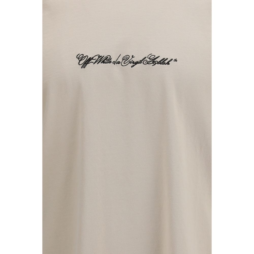 Off-White bež Script Arrow majica kratki rukav NOVA KOLEKCIJA