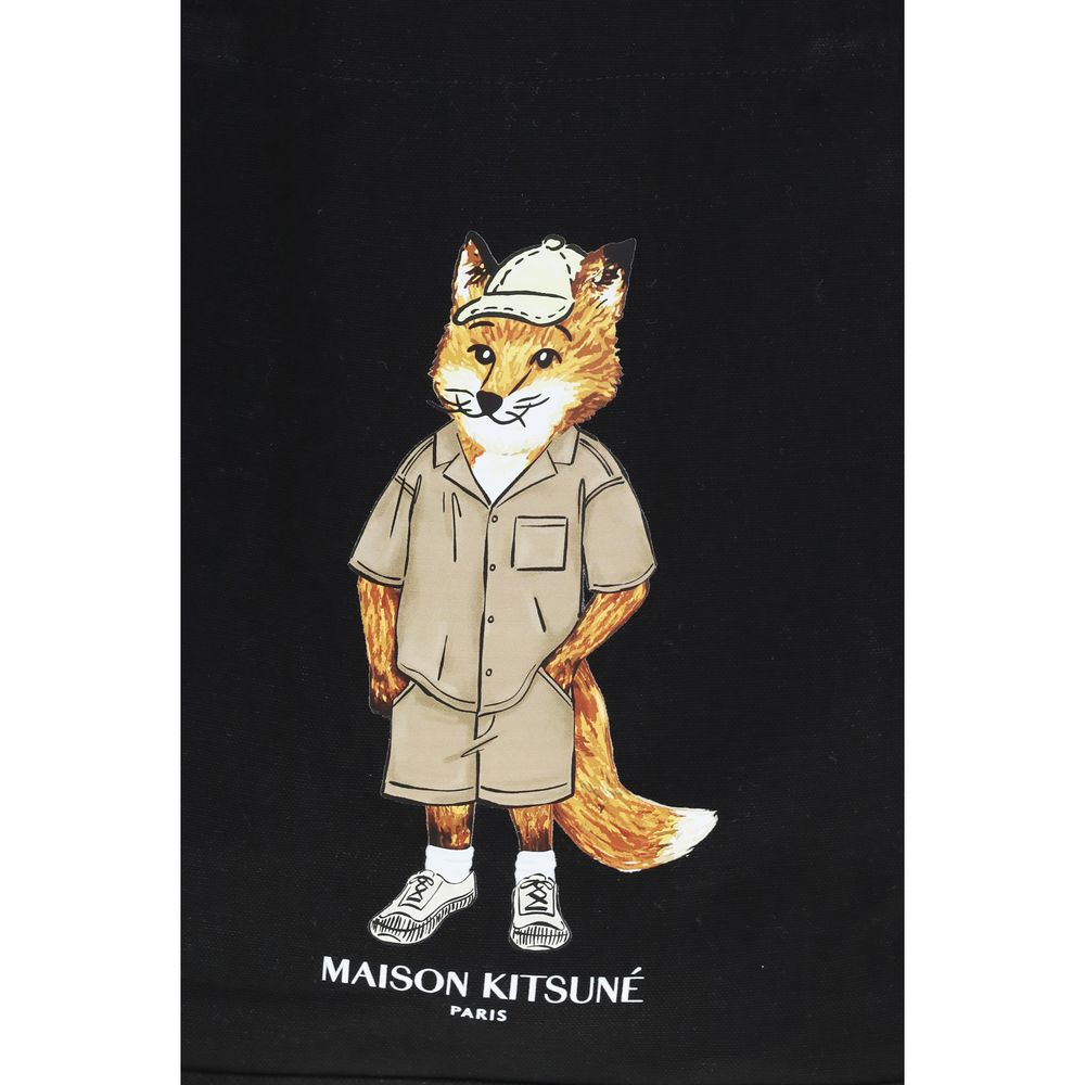 Maison Kitsuné Crni pamučni ceger NOVA KOLEKCIJA