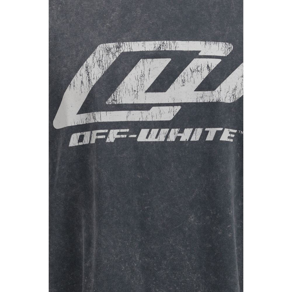 Off-White Siva Racing Skate majica kratki rukav NOVA KOLEKCIJA