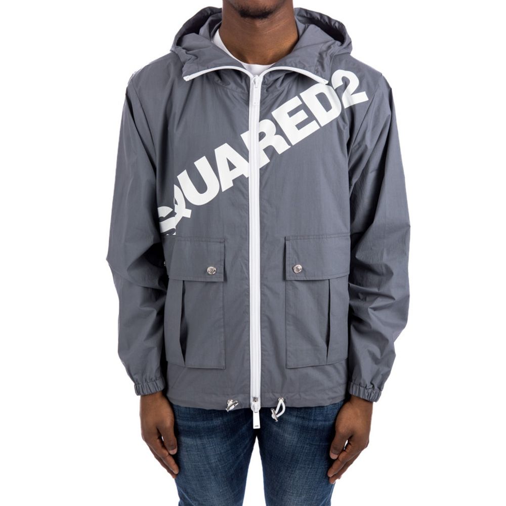 Dsquared² Siva jakna s natpisom