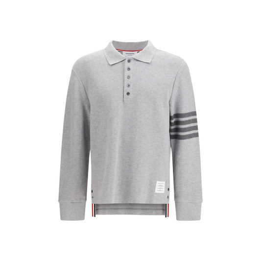 Thom Browne Siva polo majica dugi rukav NOVA KOLEKCIJA