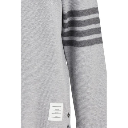 Thom Browne Siva polo majica dugi rukav NOVA KOLEKCIJA