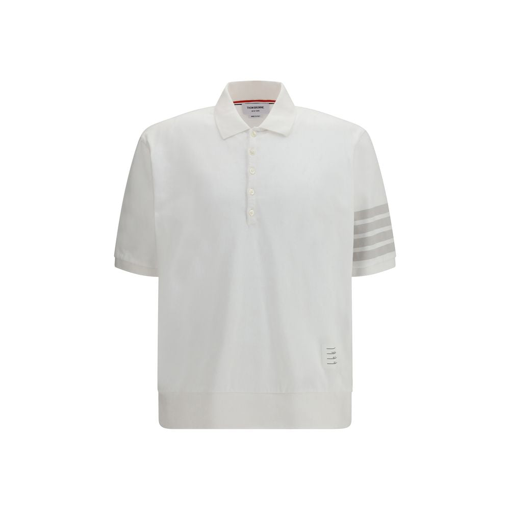 Thom Browne Bijela Polo majica kratki rukav Nova Kolekcija