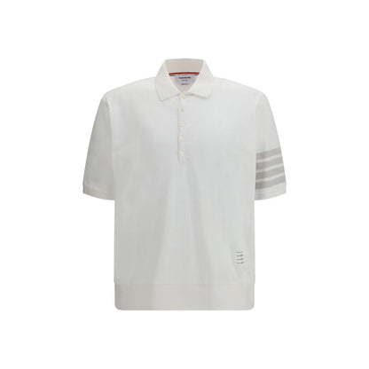Thom Browne Bijela Polo majica kratki rukav Nova Kolekcija