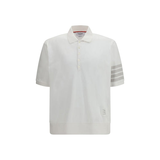 Thom Browne Bijela Polo majica kratki rukav Nova Kolekcija