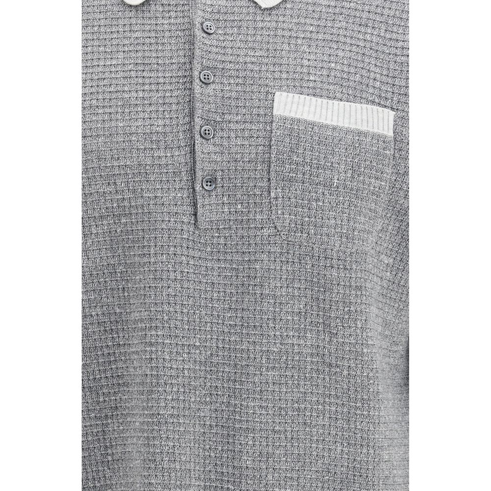 Thom Browne Pletena Polo Majica dugi rukav Nova Kolekcija
