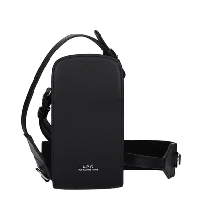 A.P.C. Crna Kožna torbica