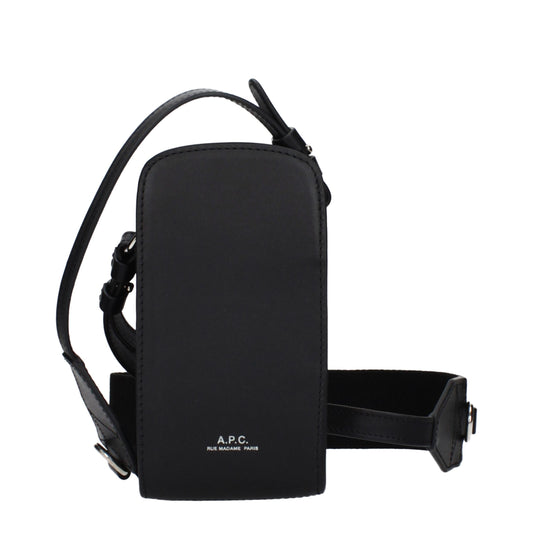 A.P.C. Crna Kožna torbica