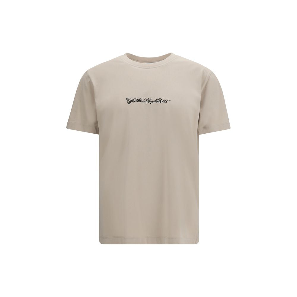 Off-White bež Script Arrow majica kratki rukav NOVA KOLEKCIJA