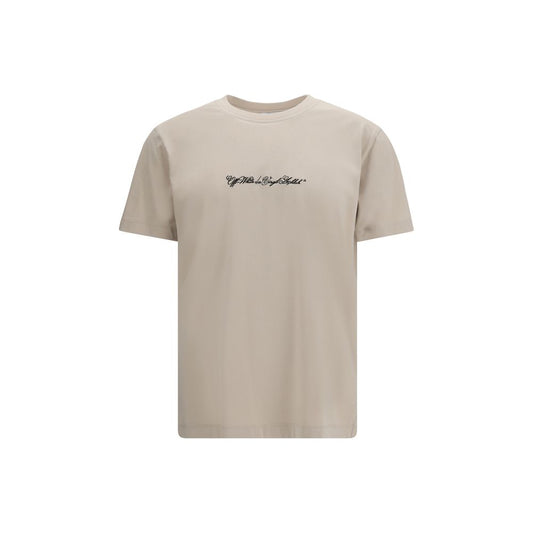 Off-White bež Script Arrow majica kratki rukav NOVA KOLEKCIJA