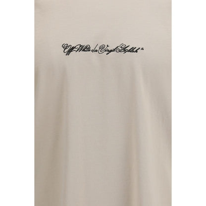 Off-White bež Script Arrow majica kratki rukav NOVA KOLEKCIJA