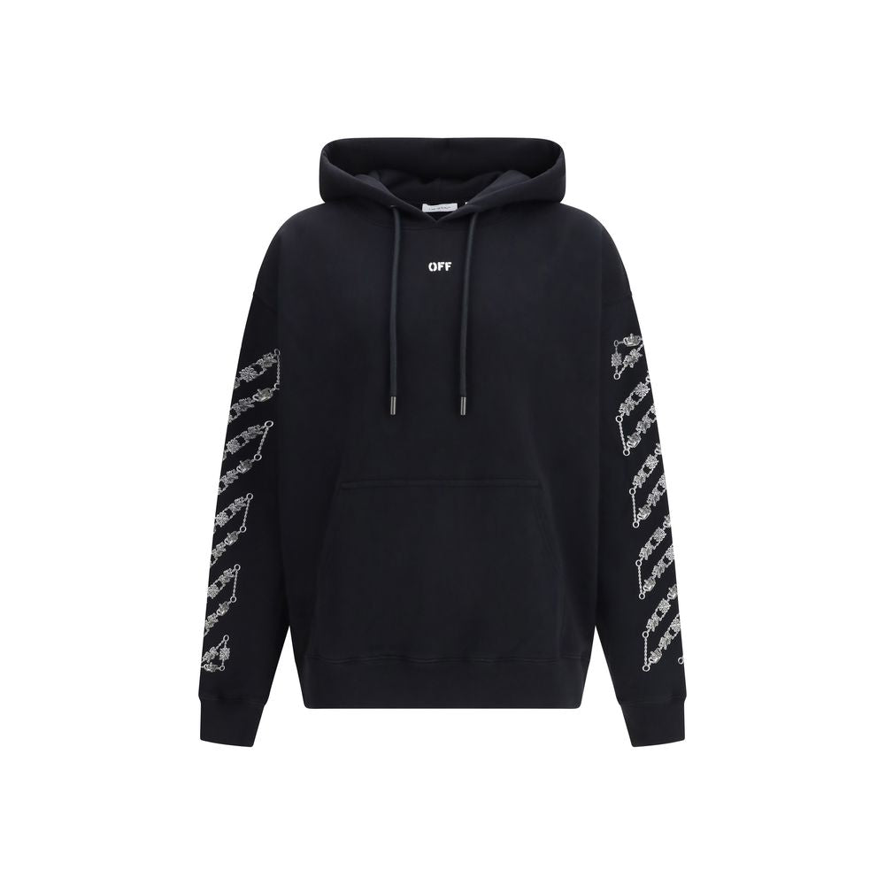 Off-White Crna Chain Araldic Dukserica NOVA KOLEKCIJA