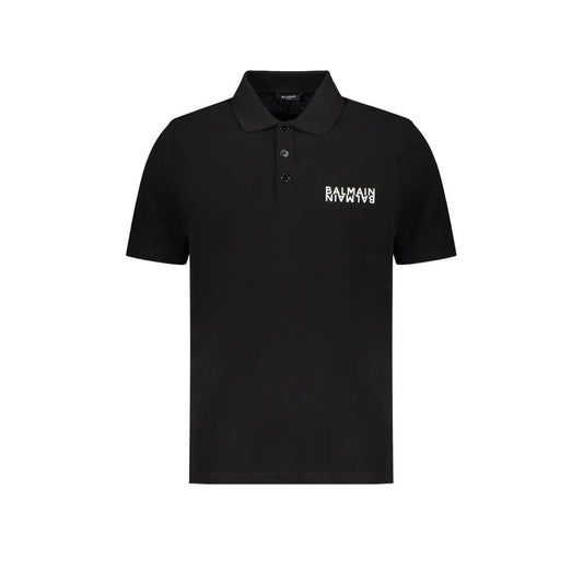 Balmain Crna polo majica kratki rukav
