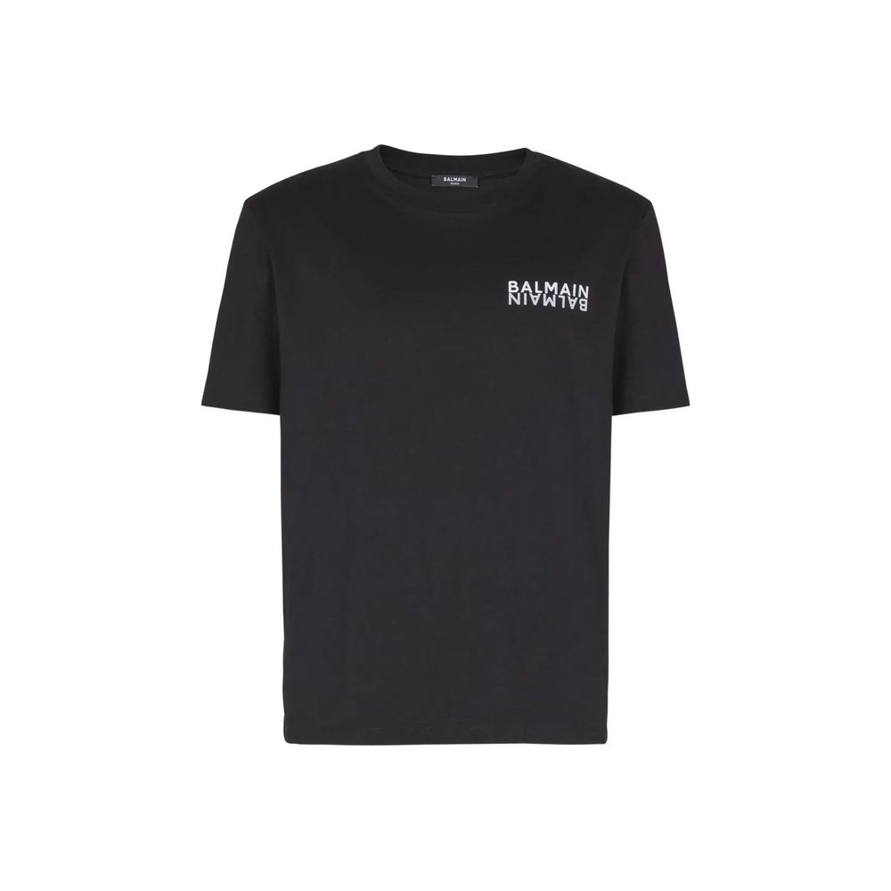 Balmain Crna pamučna majica
