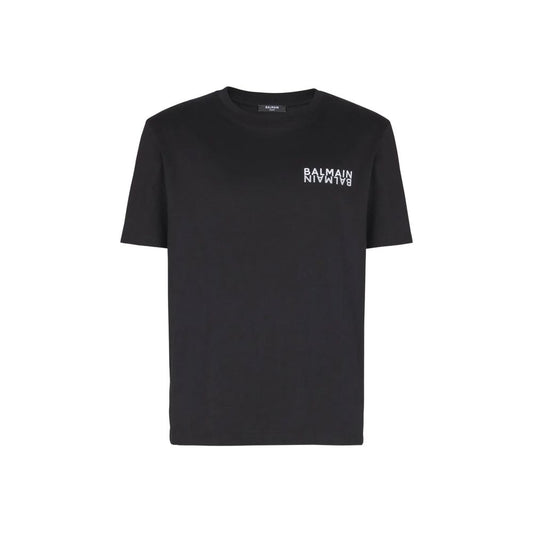 Balmain Crna pamučna majica