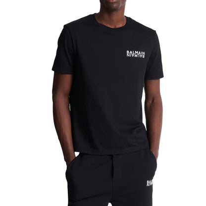 Balmain Crna pamučna majica