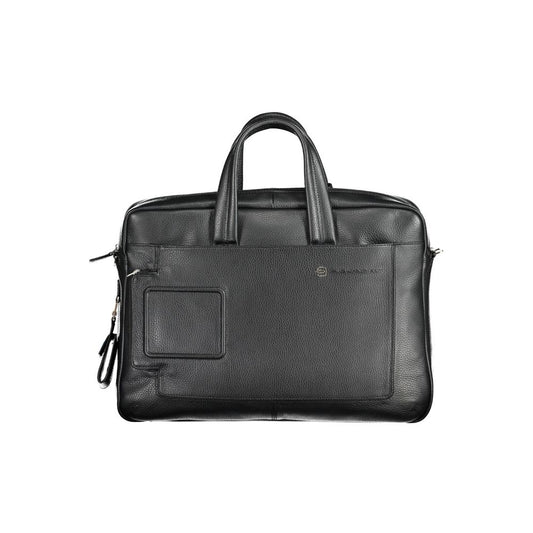 Piquadro Crna kožna business torba