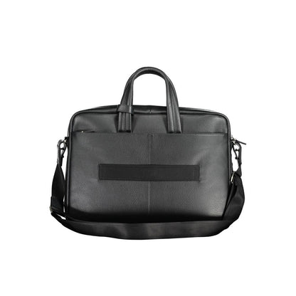 Piquadro Crna kožna business torba