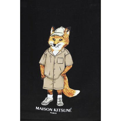Maison Kitsuné Crni pamučni ceger NOVA KOLEKCIJA