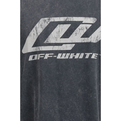 Off-White Siva Racing Skate majica kratki rukav NOVA KOLEKCIJA