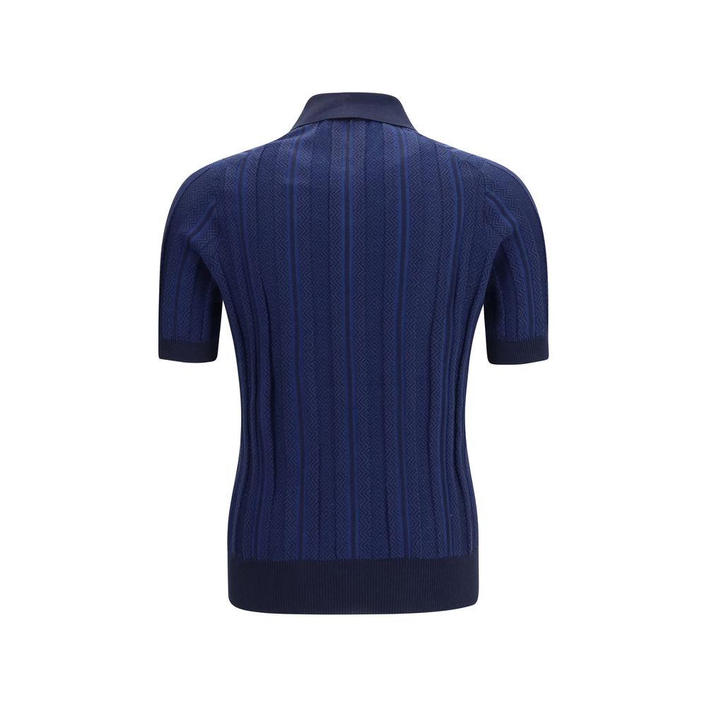 Brunello Cucinelli plava končana polo majica NOVA KOLEKCIJA
