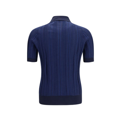 Brunello Cucinelli plava končana polo majica NOVA KOLEKCIJA