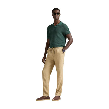 Lyle & Scott bež lanene hlače NOVA KOLEKCIJA