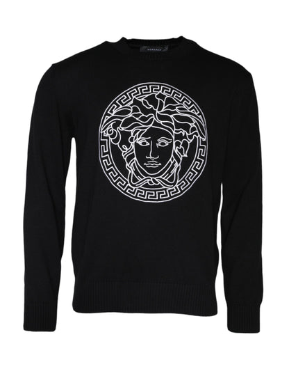 Versace Crna Medusa logo majica dugi rukav
