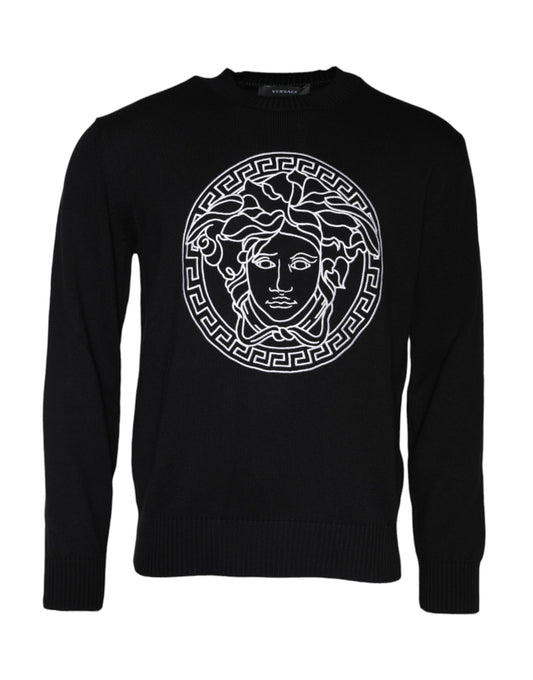 Versace Crna Medusa logo majica dugi rukav