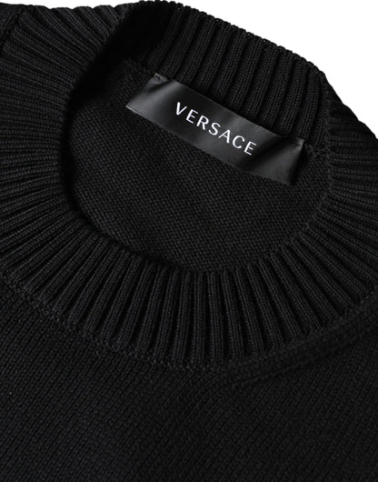 Versace Crna Medusa logo majica dugi rukav