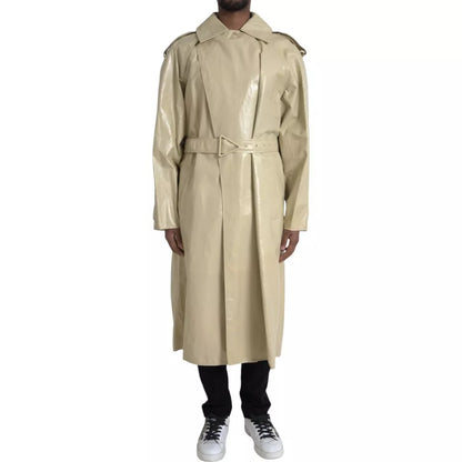 Bottega Veneta Bež Kožni mantil