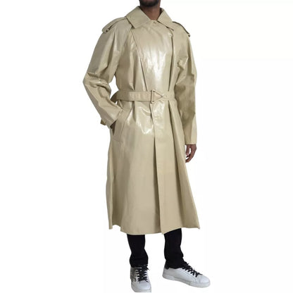 Bottega Veneta Bež Kožni mantil