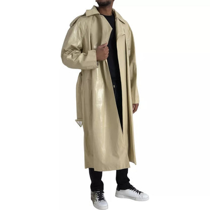 Bottega Veneta Bež Kožni mantil