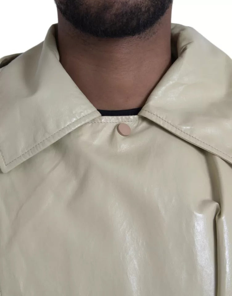 Bottega Veneta Bež Kožni mantil