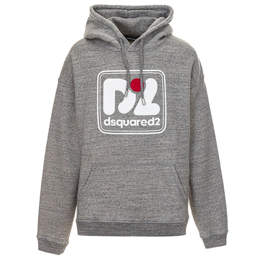 Dsquared² Siva pamučna oversize dukserica
