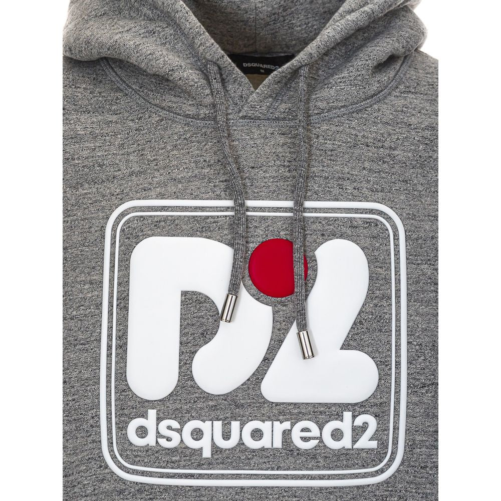 Dsquared² Siva pamučna oversize dukserica