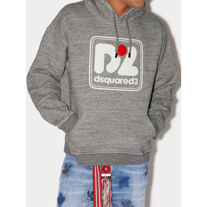 Dsquared² Siva pamučna oversize dukserica