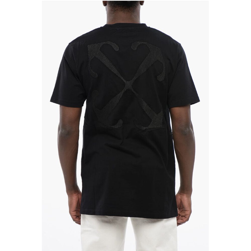 Off-White Crna Pamučna ARROW Crew-neck T-shirt majica