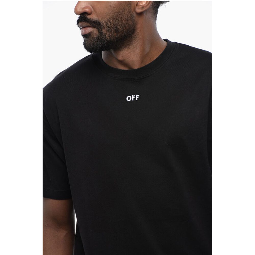 Off-White Crna Pamučna ARROW Crew-neck T-shirt majica