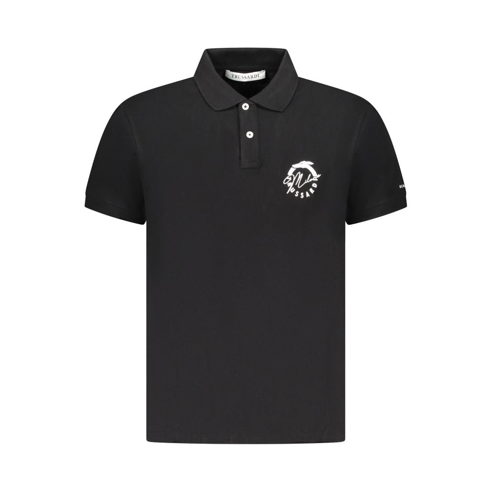 Trussardi Crna polo majica kratki rukav