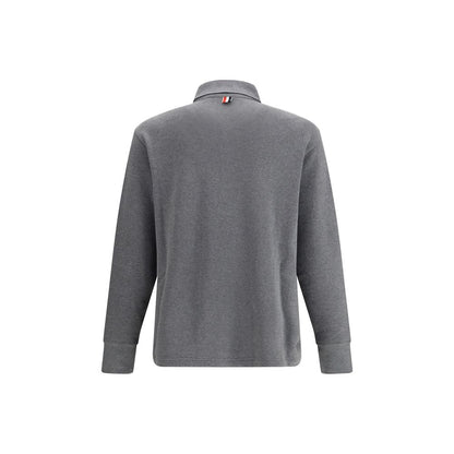 Thom Browne Siva polo majica dugi rukav NOVA KOLEKCIJA