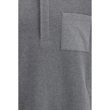 Thom Browne Siva polo majica dugi rukav NOVA KOLEKCIJA