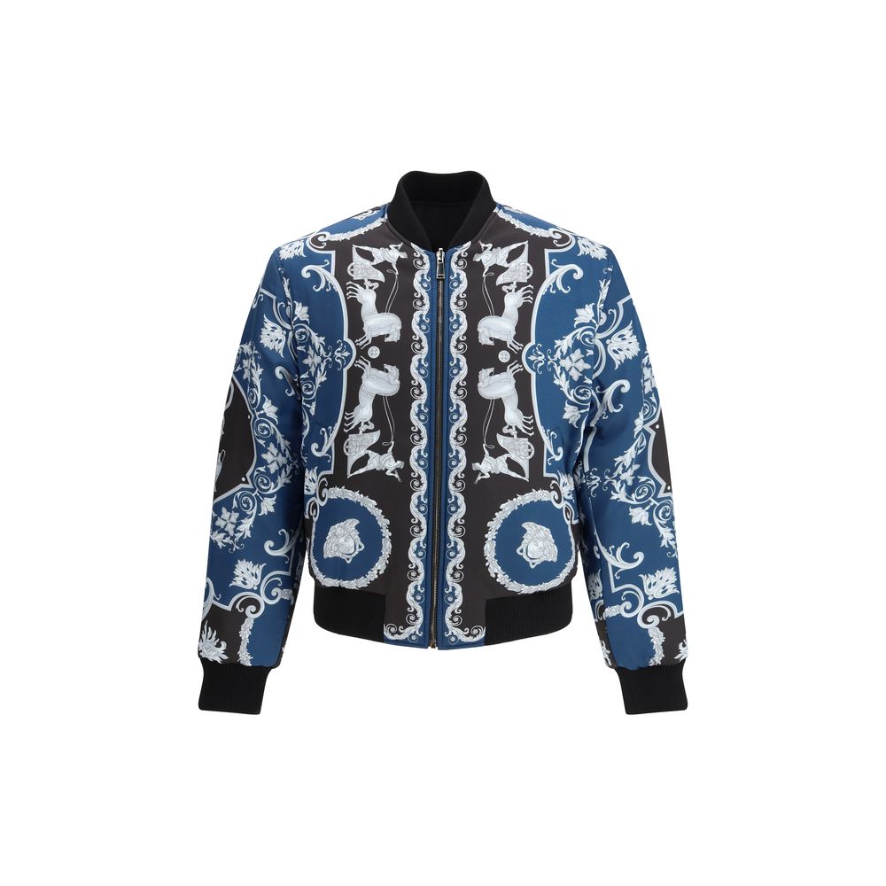Versace Crna bomber jakna na dva lica