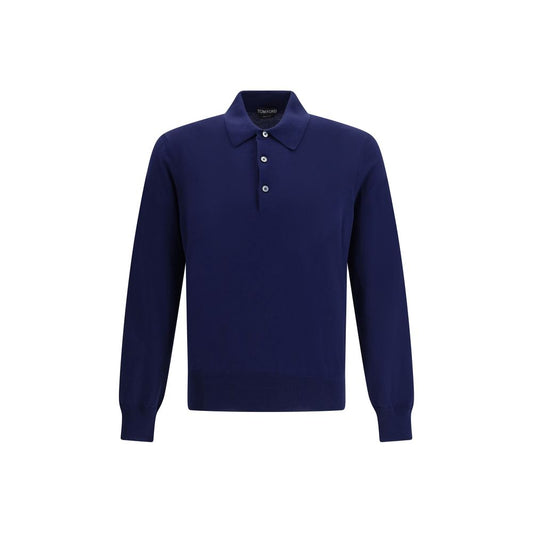 Tom Ford Plava polo majica dugi rukav NOVA KOLEKCIJA
